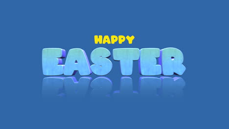 celebrate easter with joyful blue background and striking white lettering