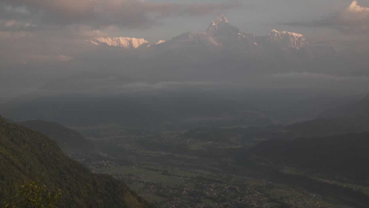 Misty Mountain View with Himalayan Peak