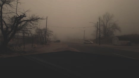 heavy thick mist at pere marquette in muskegon, mi