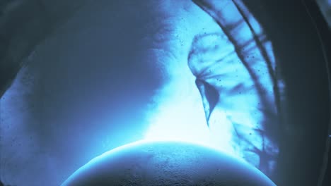 planeta órbita nebulosa cósmica