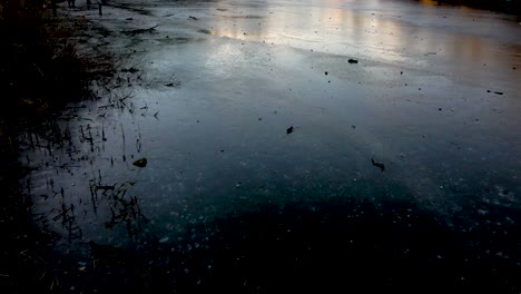 Flying-over-Creepy-Frozen-Lake