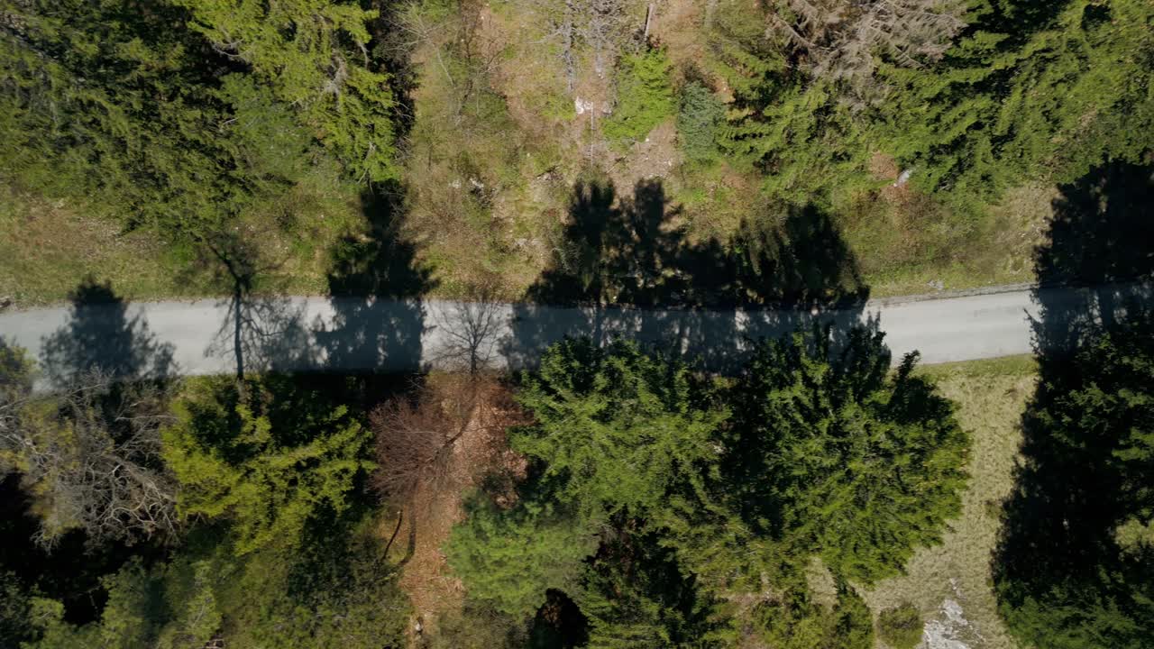 camino desierto en el paisaje rural de montaña