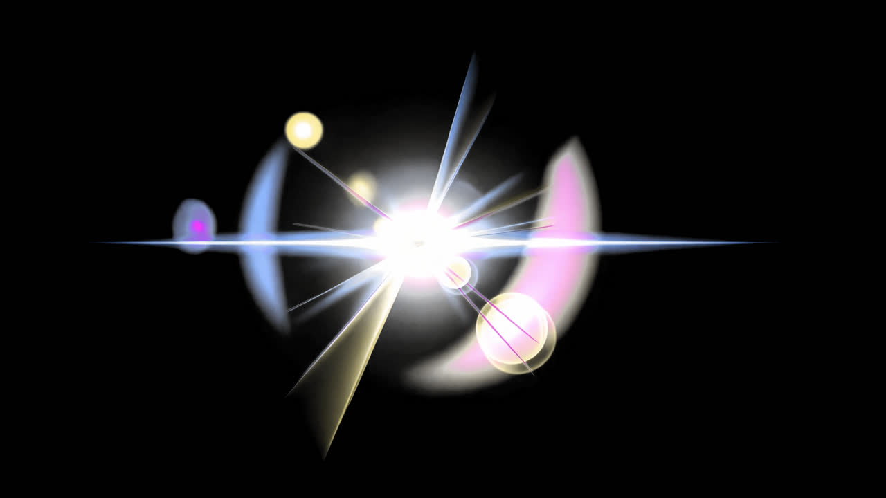 Abstract light burst effect animation isolated asset, transparent 4K video, alpha channel, ProRes