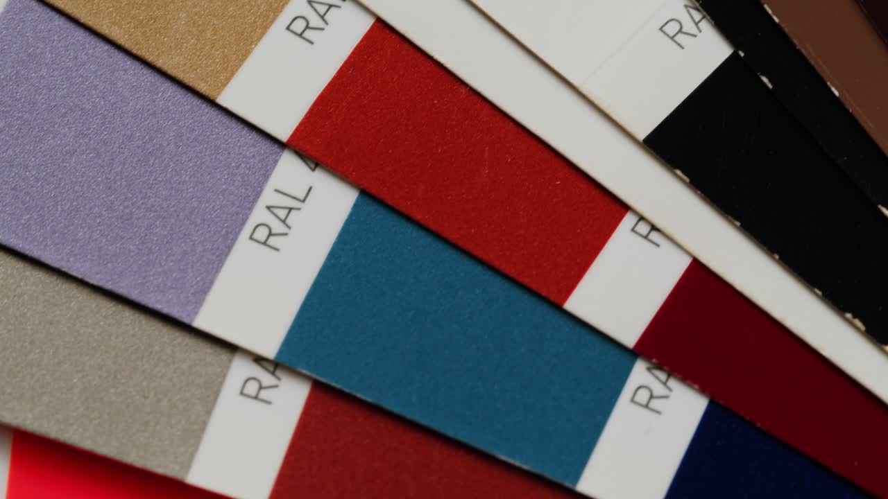 muestras y paletas de colores