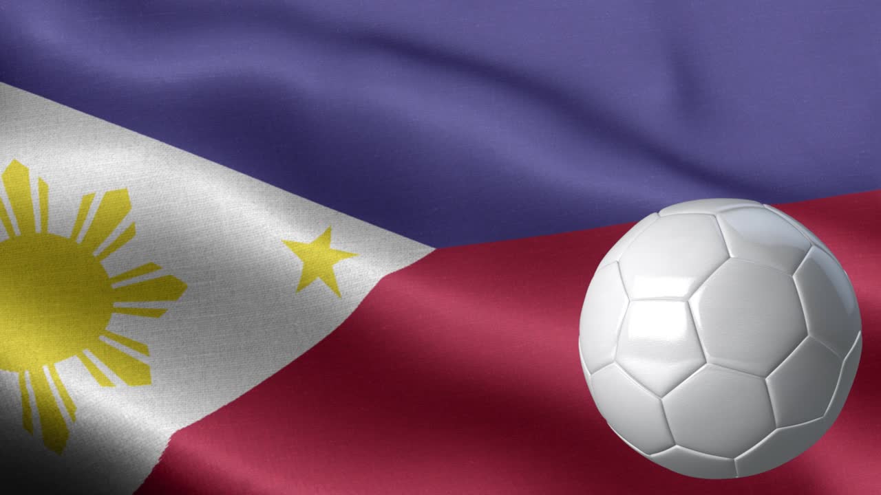 필리핀의 발과 축구 공 - 필리핀 발 높은 세부 사항 - 국가 발 필리핀 파동 패턴 루프 가능한 요소