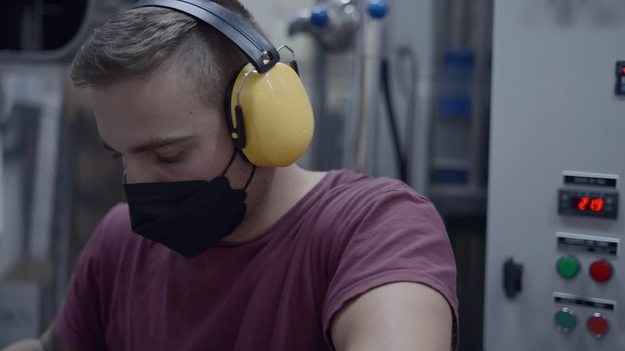 trabajador de fábrica en un entorno industrial