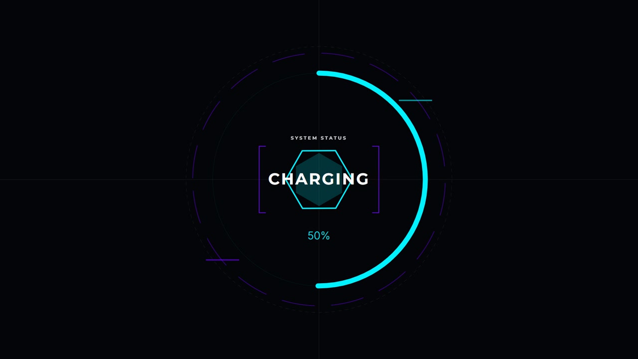 Digital Charging Progress Bar with Percentage Counter