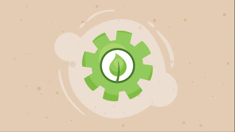 eco friendly gear green animation