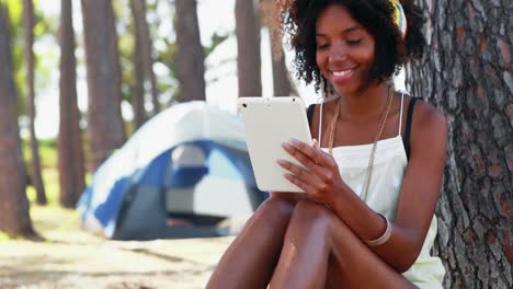 Woman using digital tablet 4k