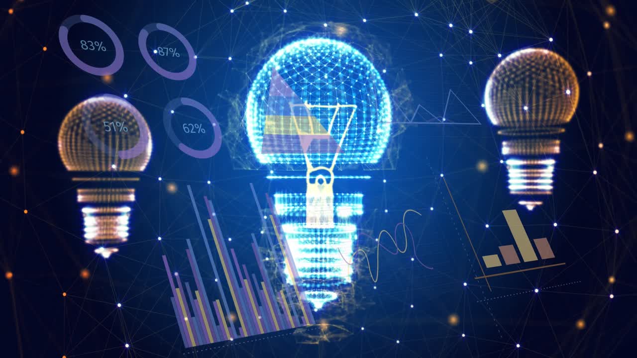 전구 애니메이션 및 데이터 처리