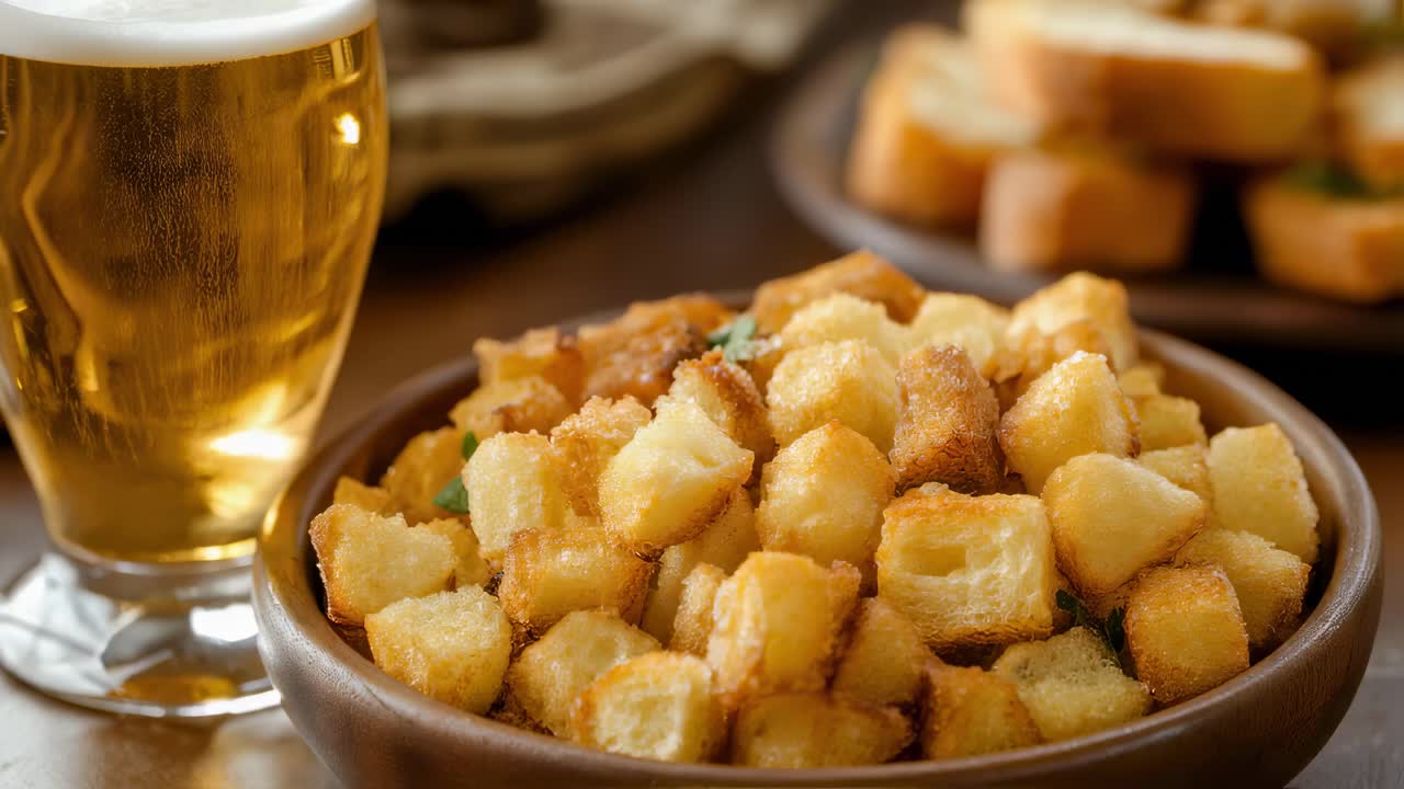 Crispy Croutons with Beer