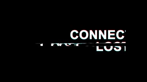 connection lost glitch effect text digital tv distortion 4k loop animation