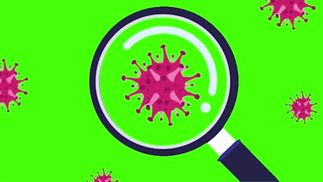 coronavirus (covid-19) animation green screen background