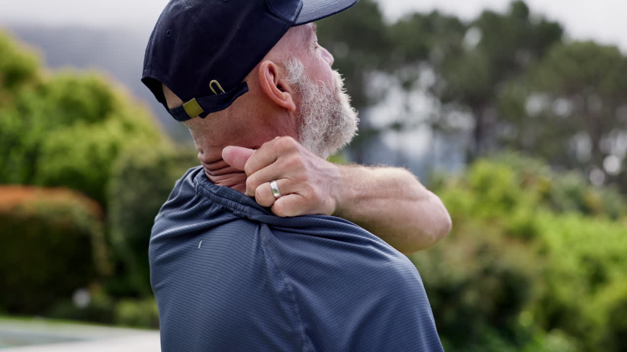 노인, 어깨 통증 및 손에 대한 긴장