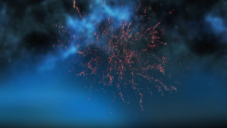 fuegos artificiales en el cielo