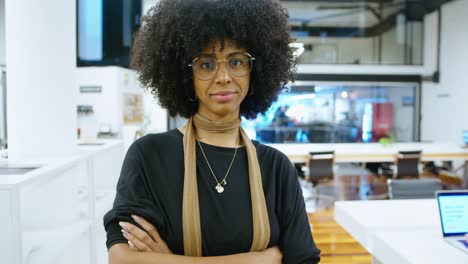portrait of young african-american businesswoman in the office