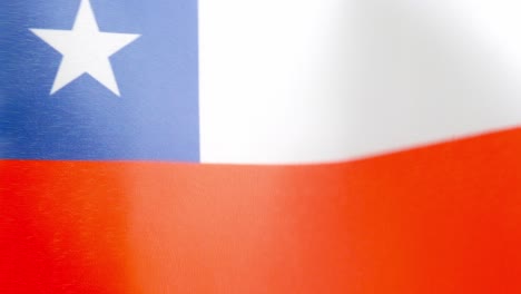 Chilean national flag waving by the wind