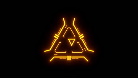technology hud futuristic target on black background seamless loop