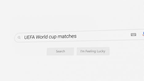 búsqueda de partidos de la copa del mundo de la uefa en el navegador de internet