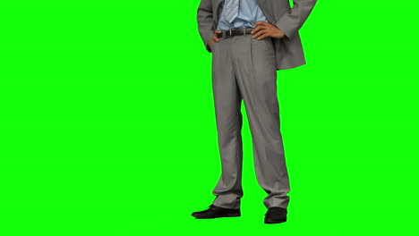 businessman standing with hands on hips