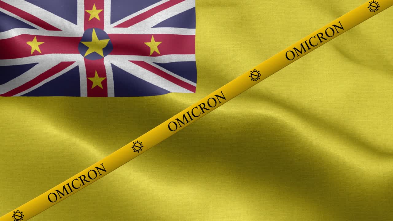 니우에 발에 오미크론 변종과 금지 줄무 - 니우에의 발