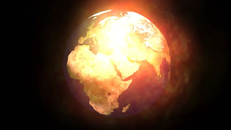 digital particle animation of the earth