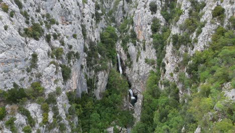 waterfall gubavica croatia drone aerial view