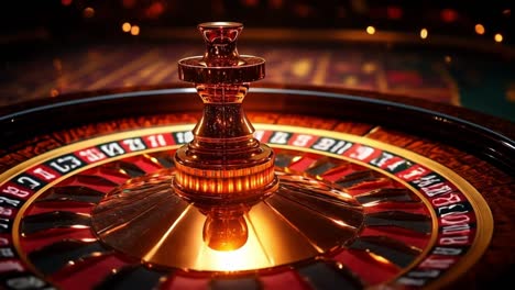 casino roulette table close-up