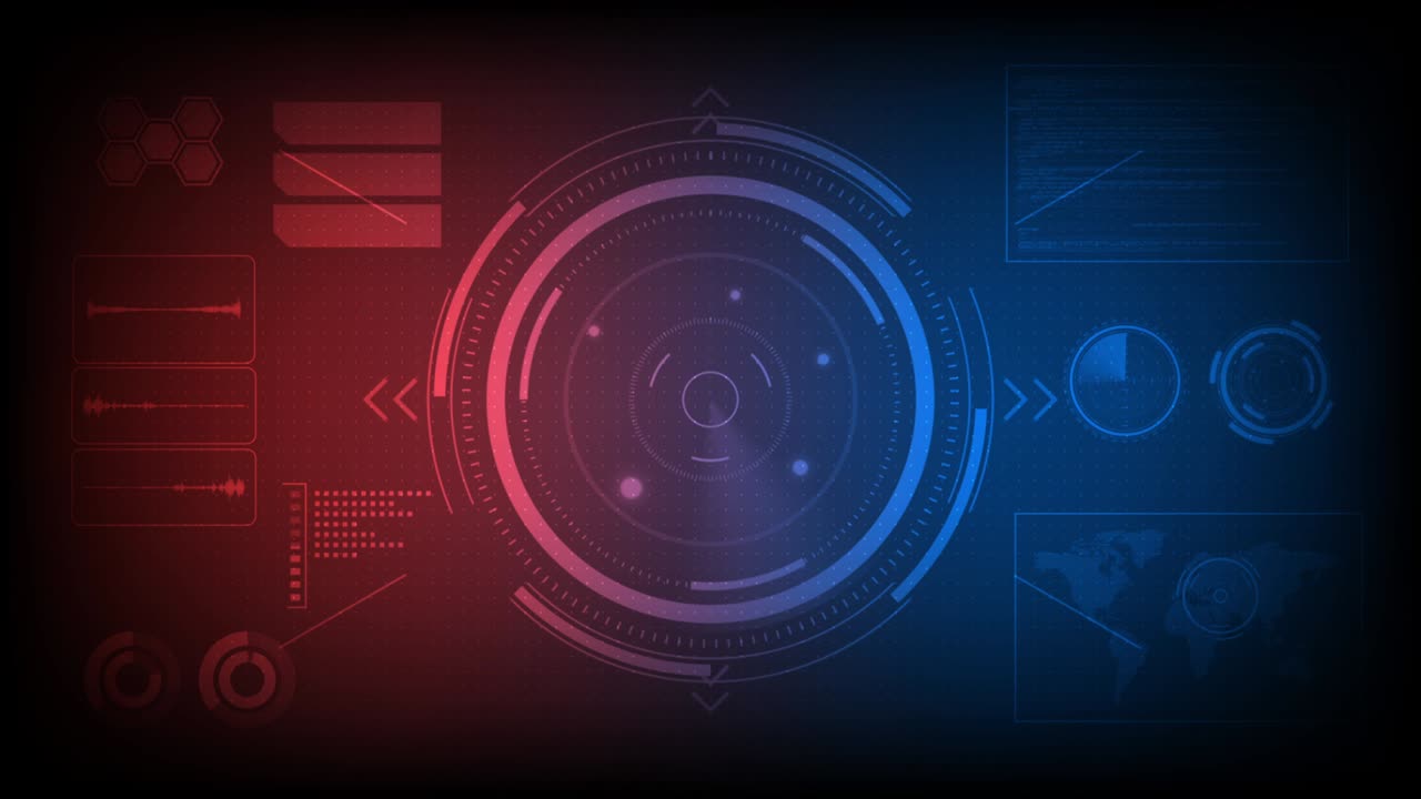 Futuristic radar screen
