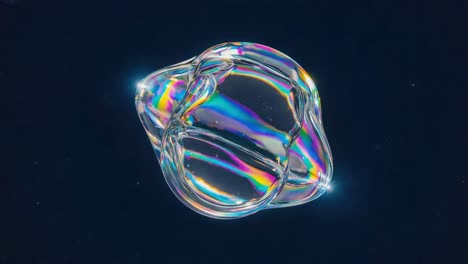 abstract iridescent fluid shape