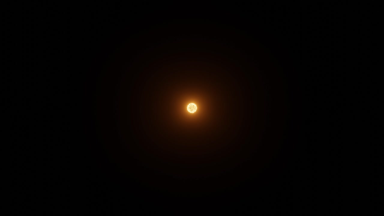 explosión de esfera de partículas brillantes