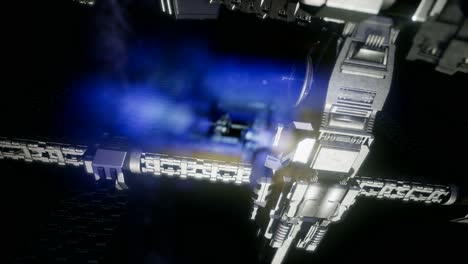 nave espacial viajando a través del universo
