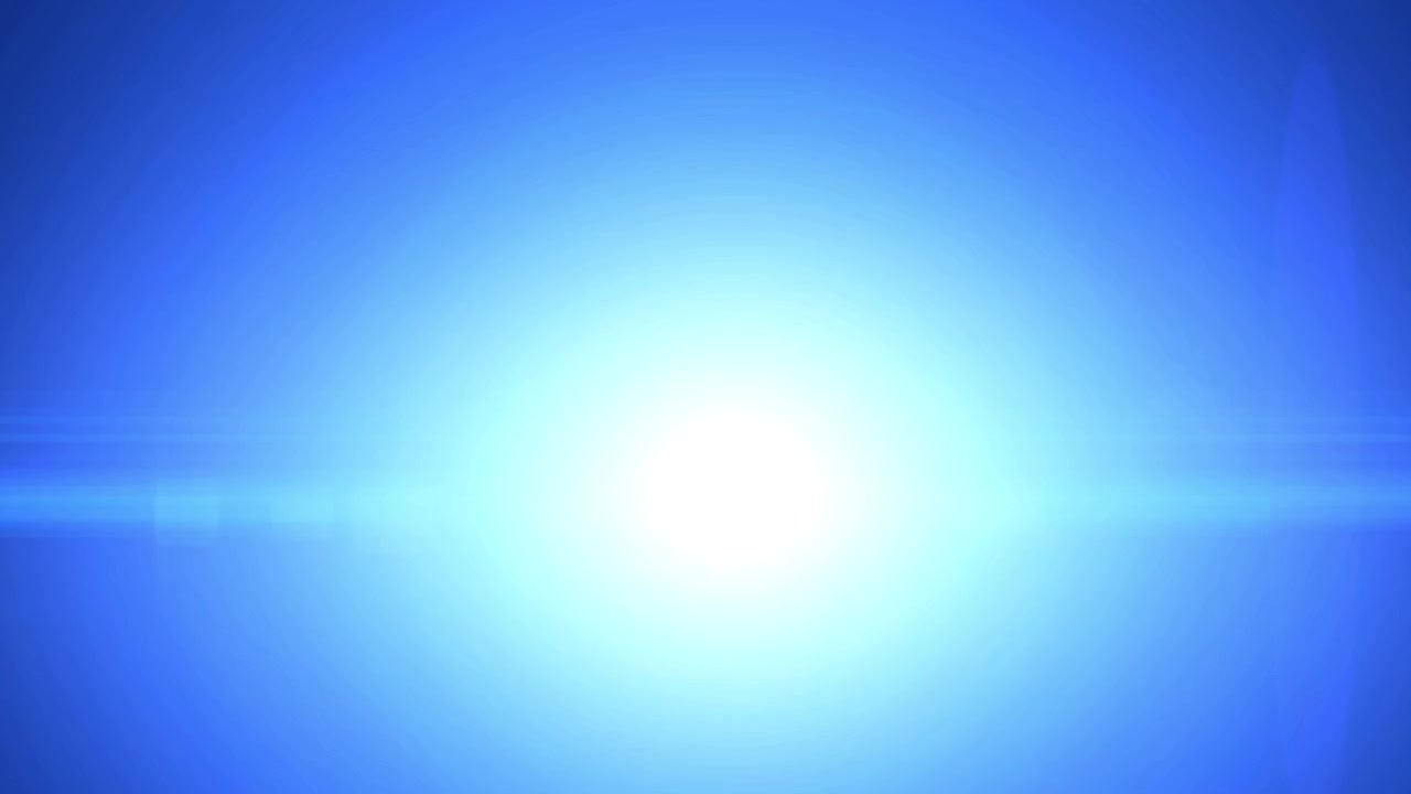 Flare di luce blu dinamico che appare e svanisce