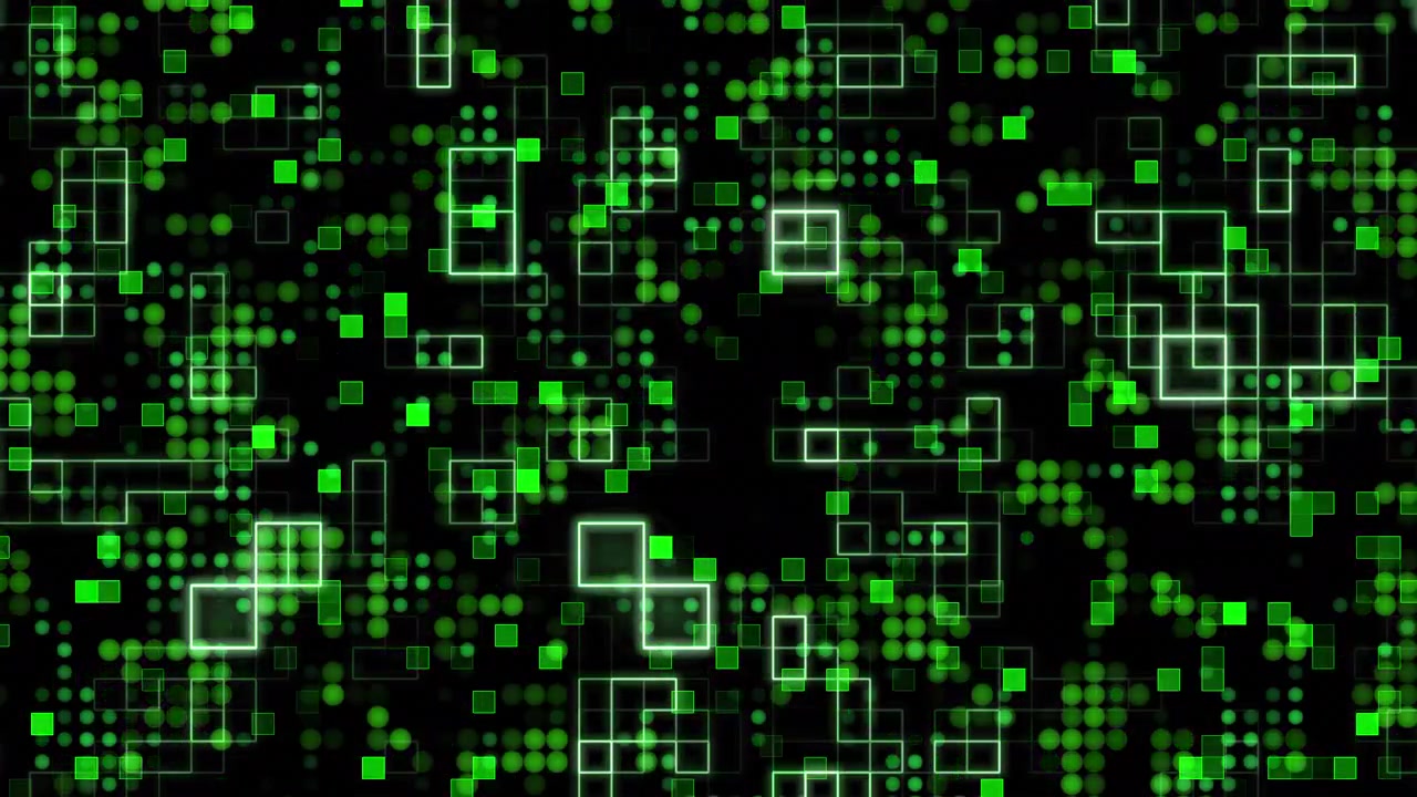 Seamless Loop of Green Digital Data Flow Background