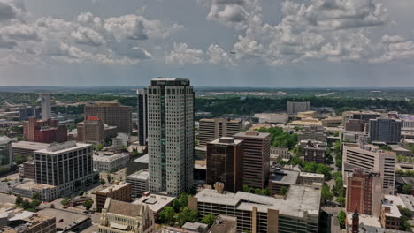 birmingham alabama aerial v20 cinematic fly around central city, flyover city federal condominium capturing downtown cityscape and fountain heights neighborhood - shot with mavic 3 cine - may 2022