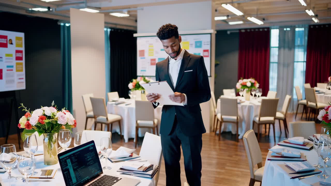 Businessman at a Corporate Event