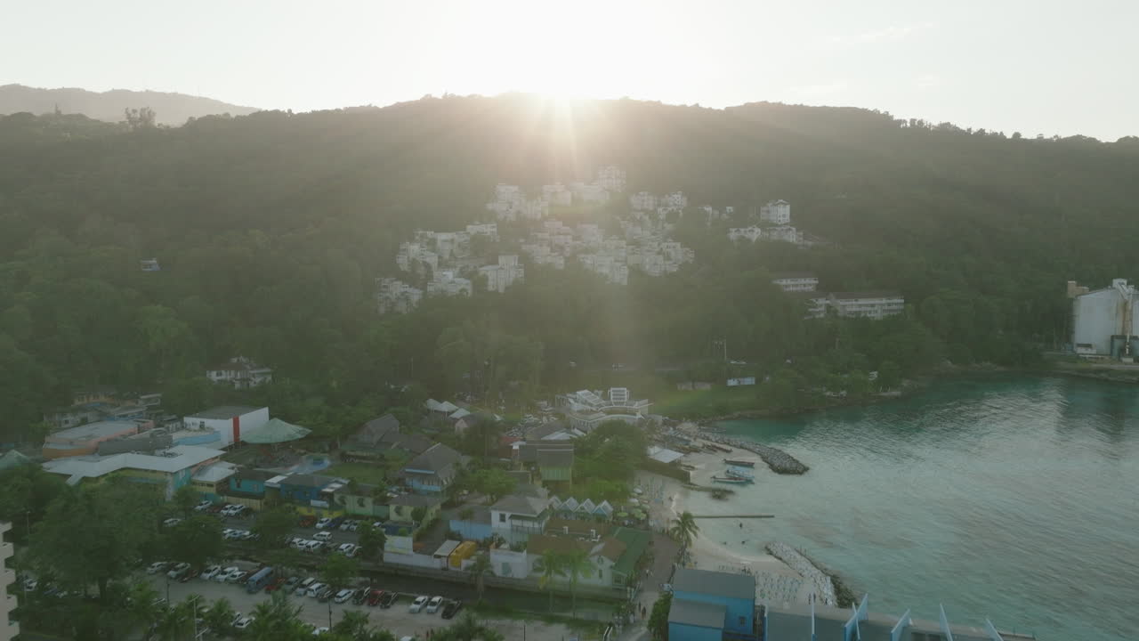 ocho rios 자메이카의 일몰 보기