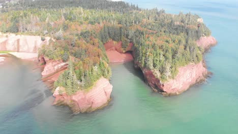 Static-aerial-shot-of-the-Giant-caves-in-St