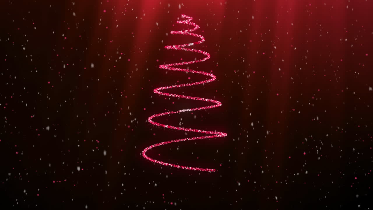 рождественская елка в красном