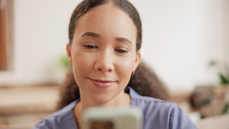 nurse, woman and smartphone for communication