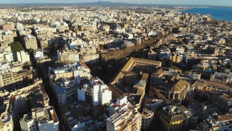 drone shot over palma de mallorca