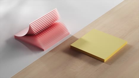 pink and yellow sticky notes mockup