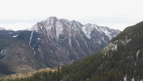 rocky mountains in colorado with pine trees