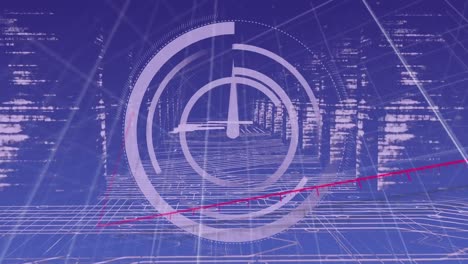 Animación-Del-Procesamiento-De-Datos-Sobre-El-Reloj-En-Movimiento