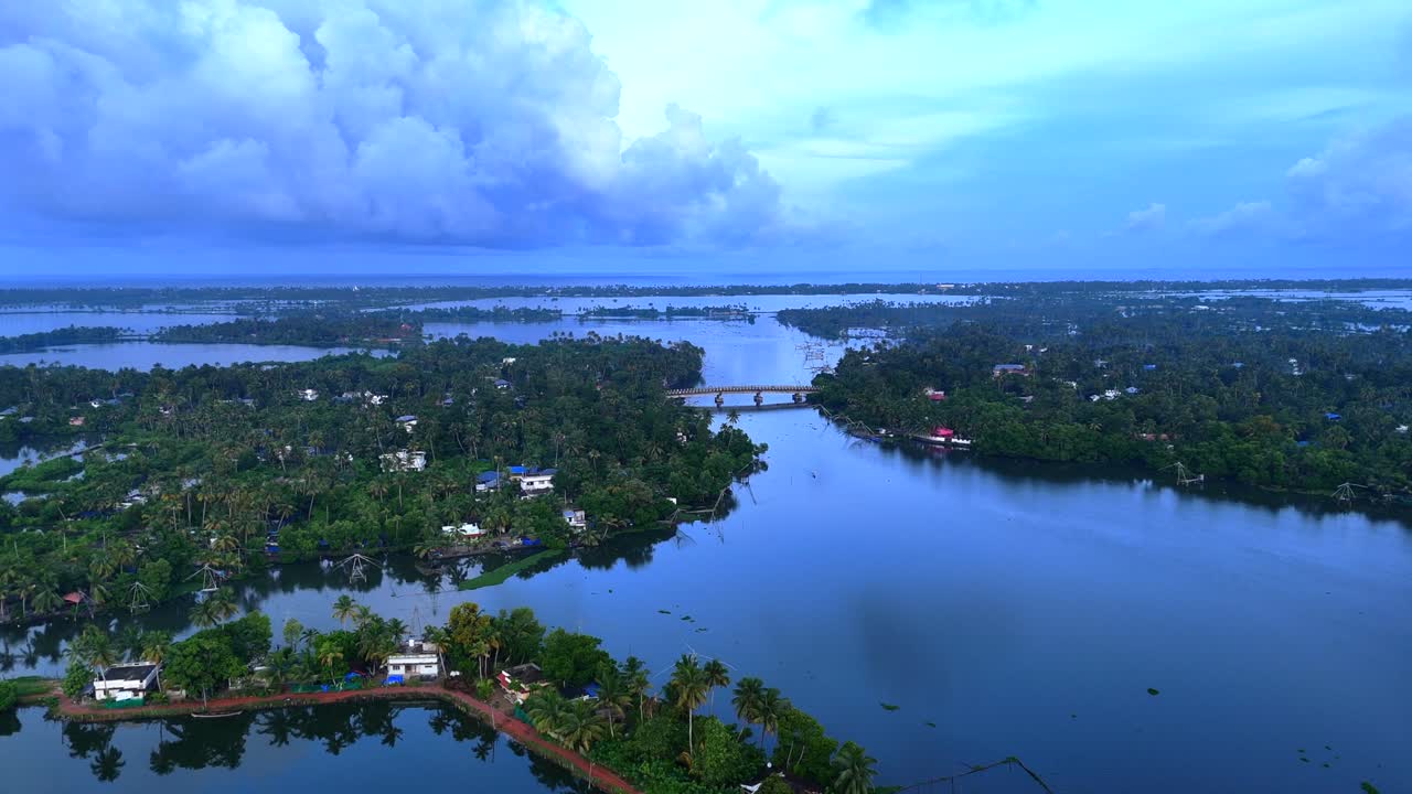 Kumbalangi ( Cochin) - Ezhupunna (Alapuzha) Bridge, Bridge over the backwaters linking Kumbalanghi and another island. , In Kerala, God's Own Country