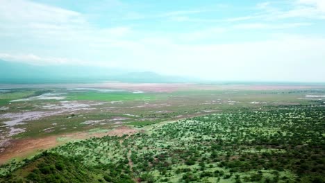 tranquil nature on the surroundings in lake natron, tanzania, east africa