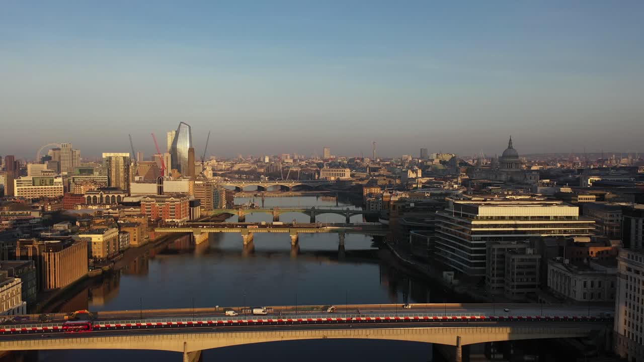 Stunning Aerial View of London Skyline at Sunrise