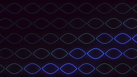 seamless neon blue lines pattern on black gradient