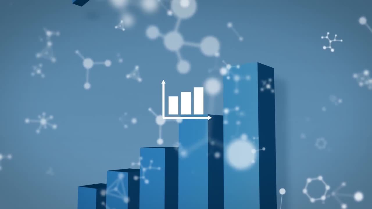 Animation of graph with arrow over molecules