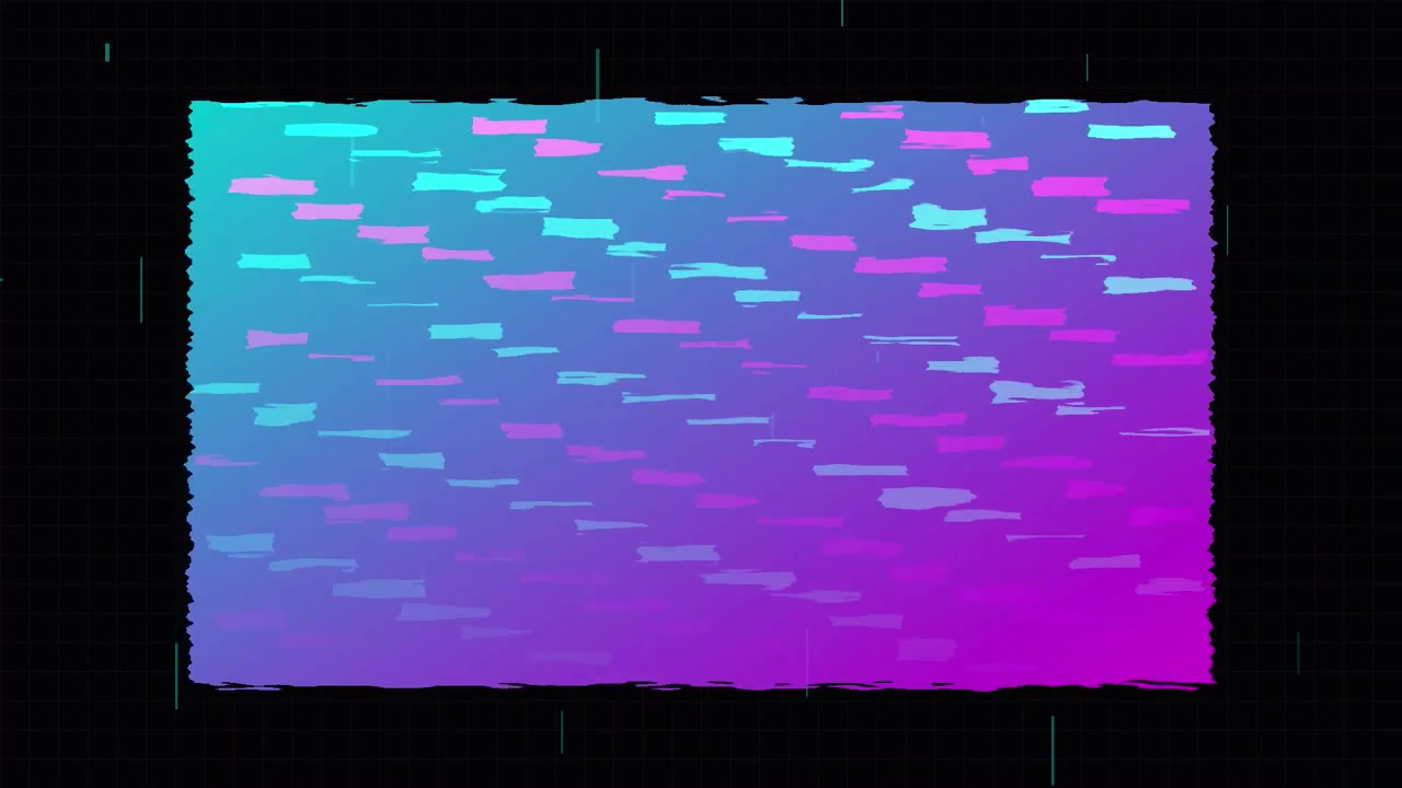 Abstract Digital Glitch Background with Neon Gradient